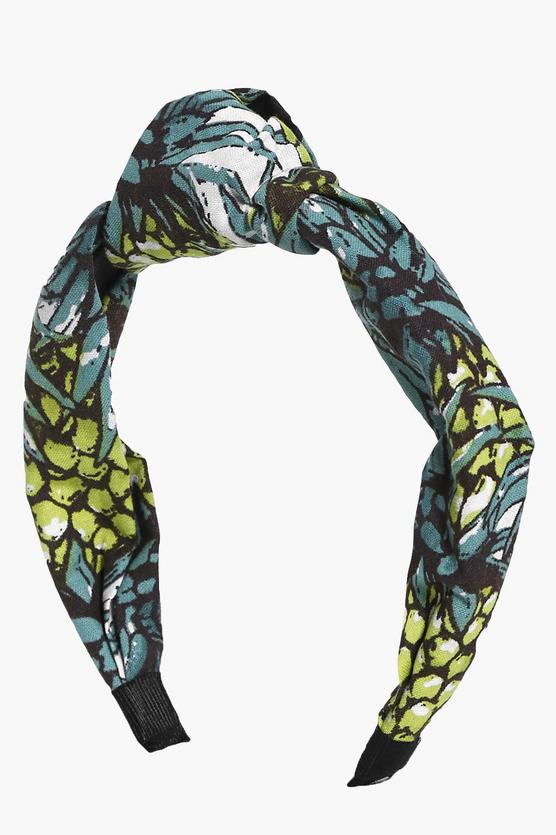 Lizzie Leaf Print Knotted Headband